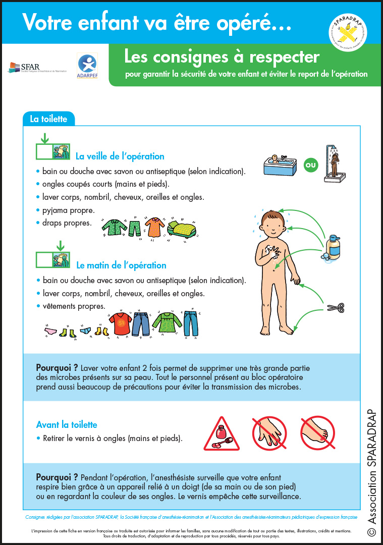 Visuel de la fiche "Consignes pré-opératoires - Les consignes à respecter"