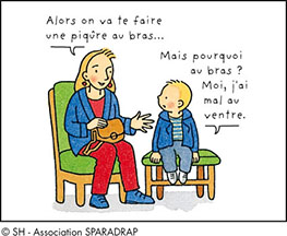 On va te faire une piqûre au bras - Extrait du guide "J'aime pas les piqûres"