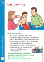 Couverture de la fiche "Les vaccins"