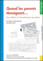 Couverture du témoignage "Quand les parents prennent la parole"